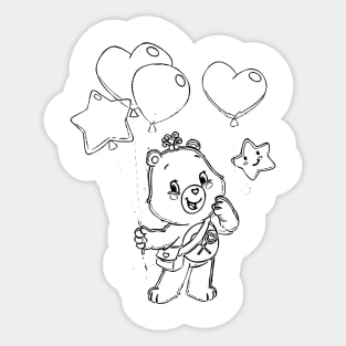 Care Bear balloon Sticker